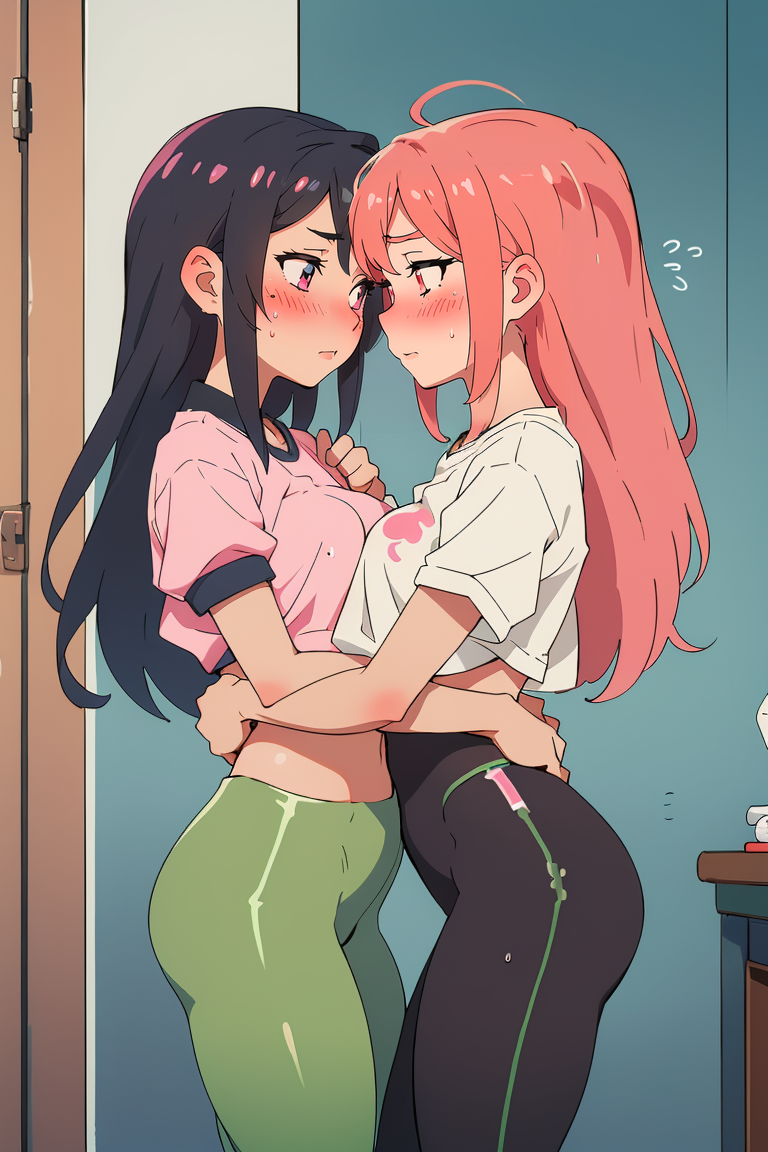 00490-1596994508-(masterpiece, best quality), 2girls, yuri, blush, sweat, leggings, together.png